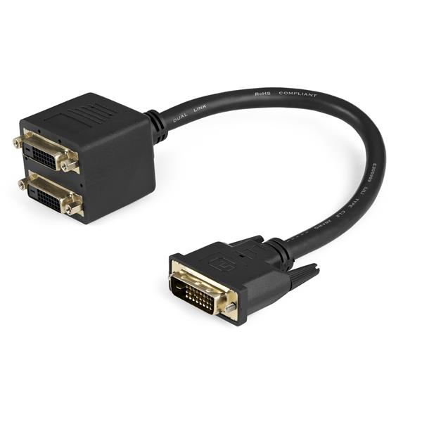 StarTech.com Câble Répartiteur en Y DVI-D vers 2x DVI-D 30 cm - Câble Splitter DVI-D - M/F StarTech.com Câble Répartiteur en Y DVI-D vers 2x DVI-D 30 cm - Câble Splitter DVI-D - M/F