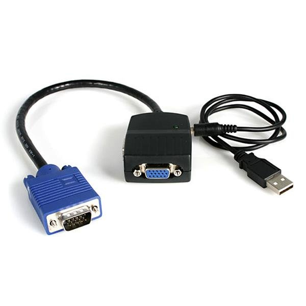 StarTech.com Câble répartiteur vidéo VGA alimenté par USB - 1x VGA (Mâle) vers 2x VGA (Femelle) - Noir