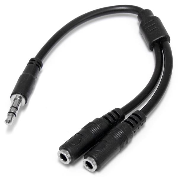 StarTech.com Câble répartiteur stéréo Slim - Mâle 3,5 mm vers 2 femelles 3,5 mm StarTech.com Câble répartiteur stéréo Slim - Mâle 3,5 mm vers 2 femelles 3,5 mm
