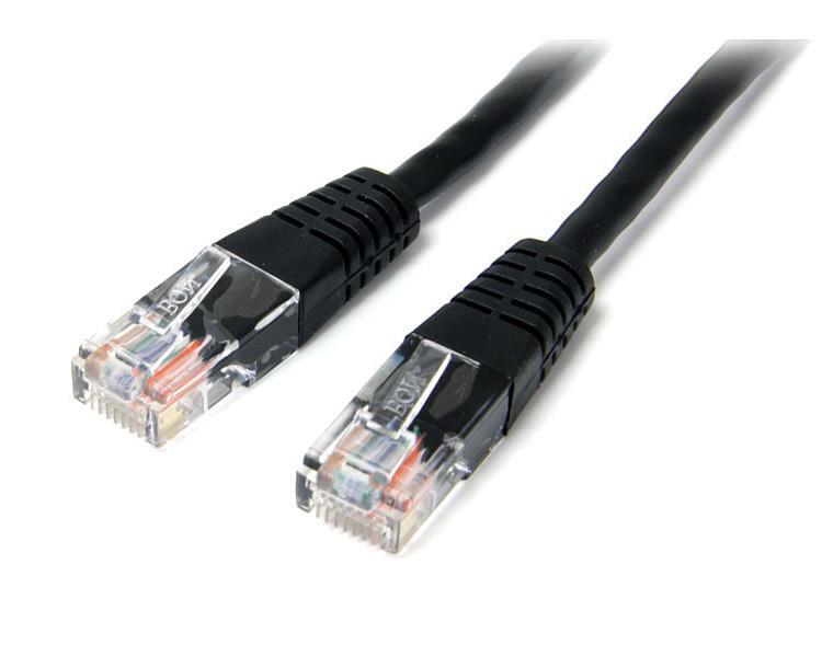 StarTech.com Câble patch UTP Cat5e de 15 m avec RJ45 moulé noir - Cordon de connexion de 15 m StarTech.com Câble patch UTP Cat5e de 15 m avec RJ45 moulé noir - Cordon de connexion de 15 m