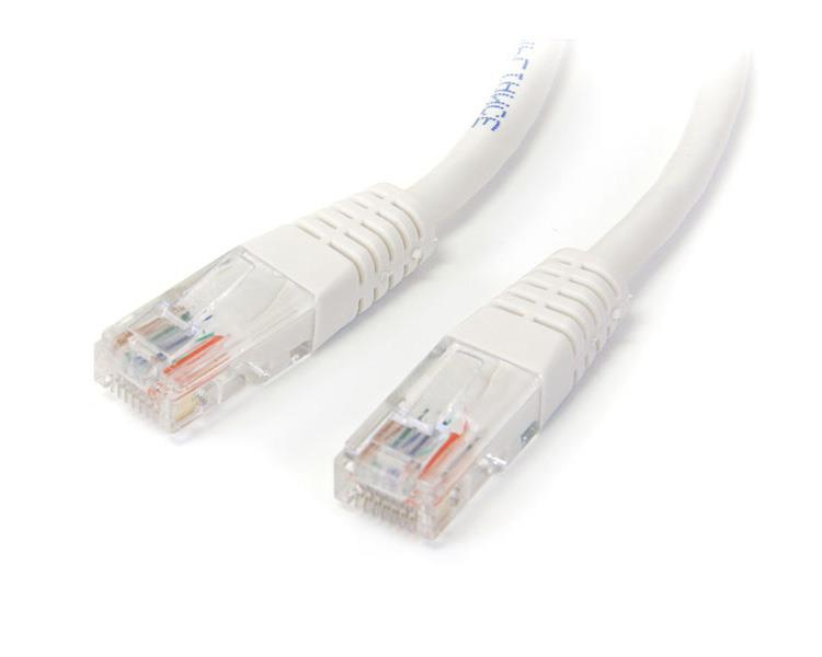 StarTech.com Câble patch UTP Cat5e de 15 m avec RJ45 moulé blanc - Cordon de connexion de 15 m StarTech.com Câble patch UTP Cat5e de 15 m avec RJ45 moulé blanc - Cordon de connexion de 15 m