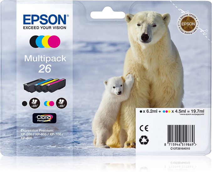 Multipack 4-colours 26 Claria Premium In Multipack 4-colours 26 Claria Premium In