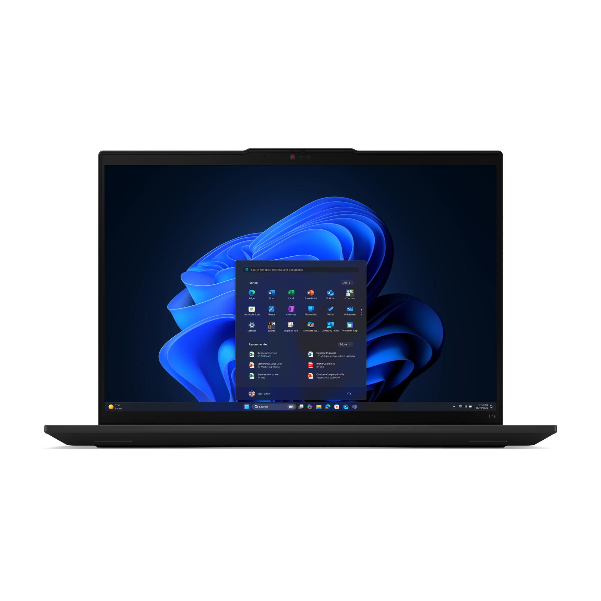 Lenovo ThinkPad L16 Gen 2 (Intel) Intel Core Ultra 7 255U Ordinateur portable 40,6 cm (16") WUXGA 16 Go DDR5-SDRAM 1 To SSD Wi-Fi 6E (802.11ax) Windows 11 Pro Belge Noir