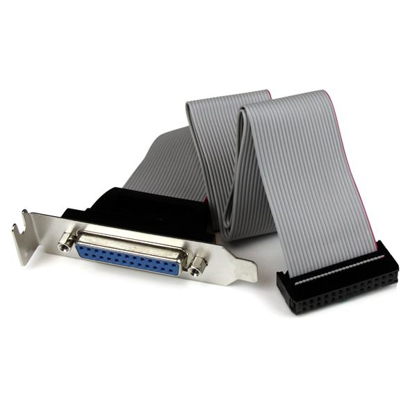 StarTech.com Câble adaptateur de carte mère à faible encombrement avec port parallèle, 40 cm, avec support – DB25 (F) vers IDC26 StarTech.com Câble adaptateur de carte mère à faible encombrement avec port parallèle, 40 cm, avec support – DB25 (F) vers IDC26