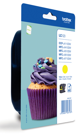 Ink Cartridge LC-123YBP Blister Yellow 6 Ink Cartridge LC-123YBP Blister Yellow 6