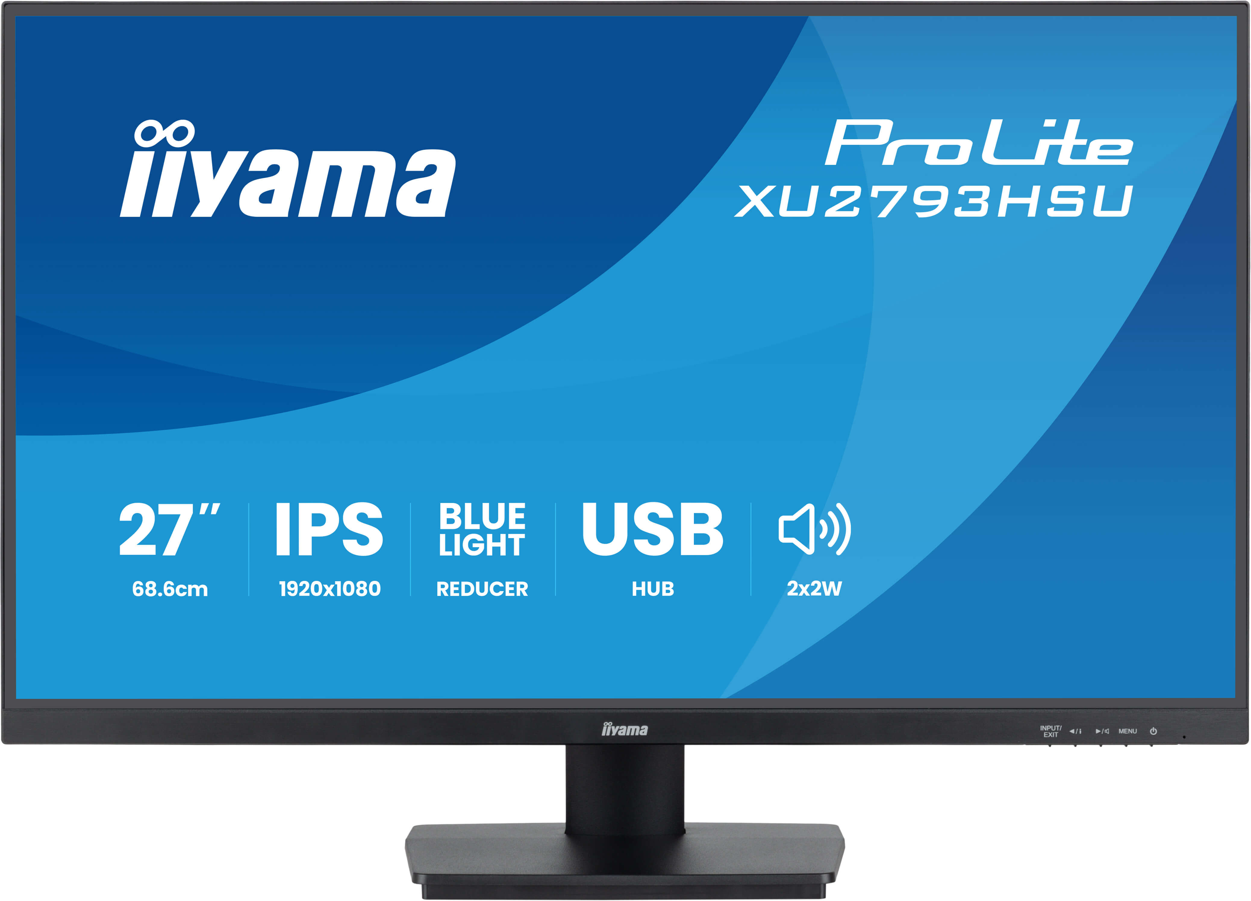 iiyama ProLite XU2793HSU-B7 écran plat de PC 68,6 cm (27") 1080 x 1920 pixels Full HD LED Noir