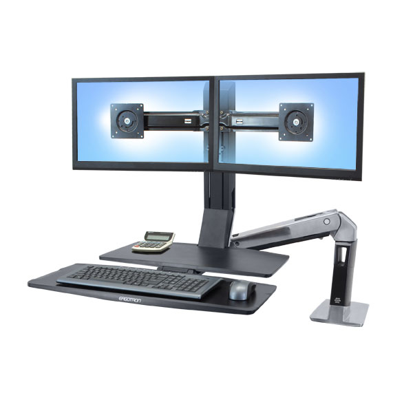 Ergotron WorkFit-A Dual with Worksurface+ Standing Desk