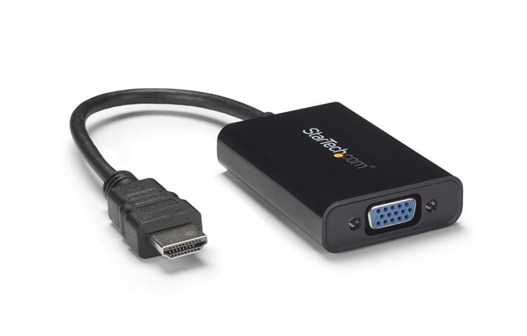StarTech.com Câble adaptateur / Convertisseur HDMI vers VGA avec audio - Mâle / Femelle - Noir StarTech.com Câble adaptateur / Convertisseur HDMI vers VGA avec audio - Mâle / Femelle - Noir