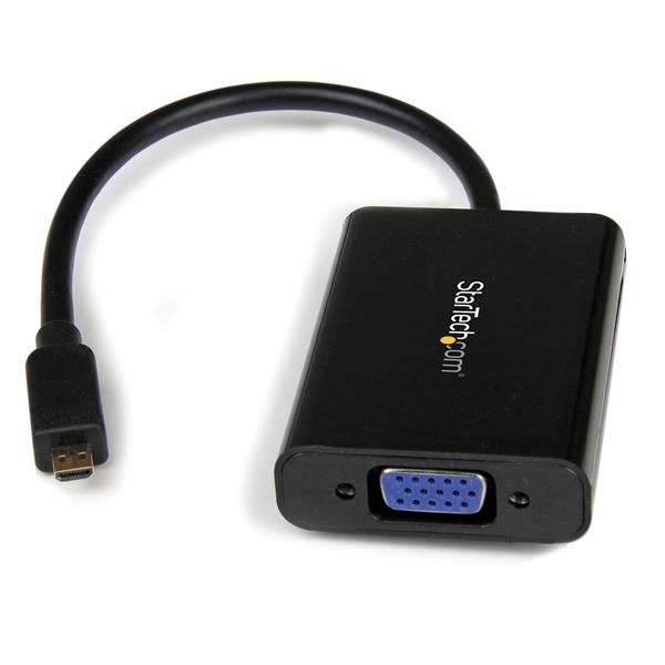 StarTech.com Câble Adaptateur Micro HDMI vers VGA avec Audio - Convertisseur Micro HDMI (M) vers VGA (F)