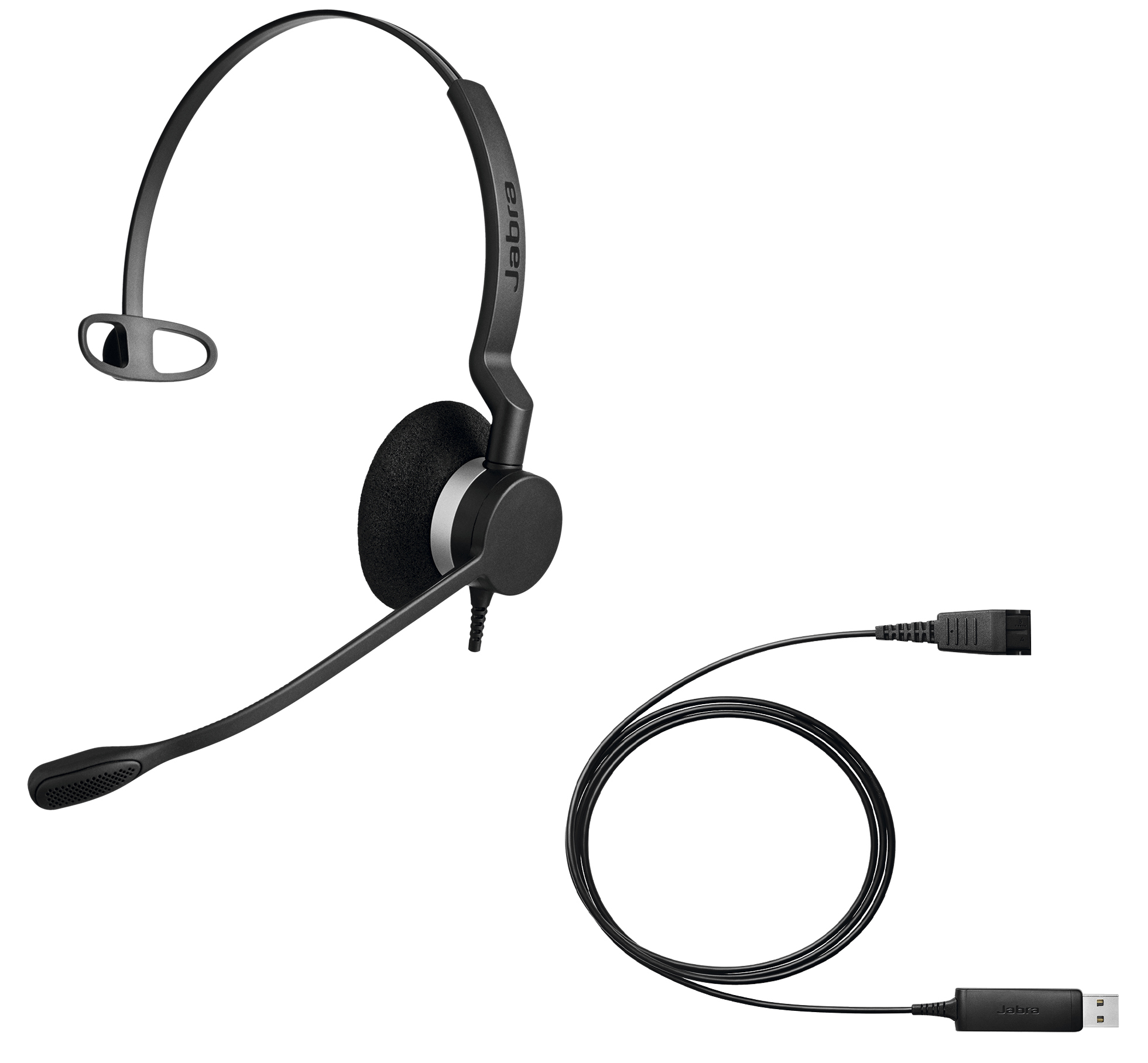 Jabra BIZ 2300 MONO NC 1X + Casque Avec fil Arceau Bureau/Centre d'appels Noir