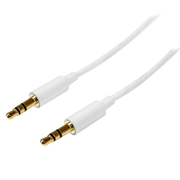 StarTech.com Câble Audio Stéréo Mini-Jack 3.5mm Slim de 1 m M/M StarTech.com Câble Audio Stéréo Mini-Jack 3.5mm Slim de 1 m M/M
