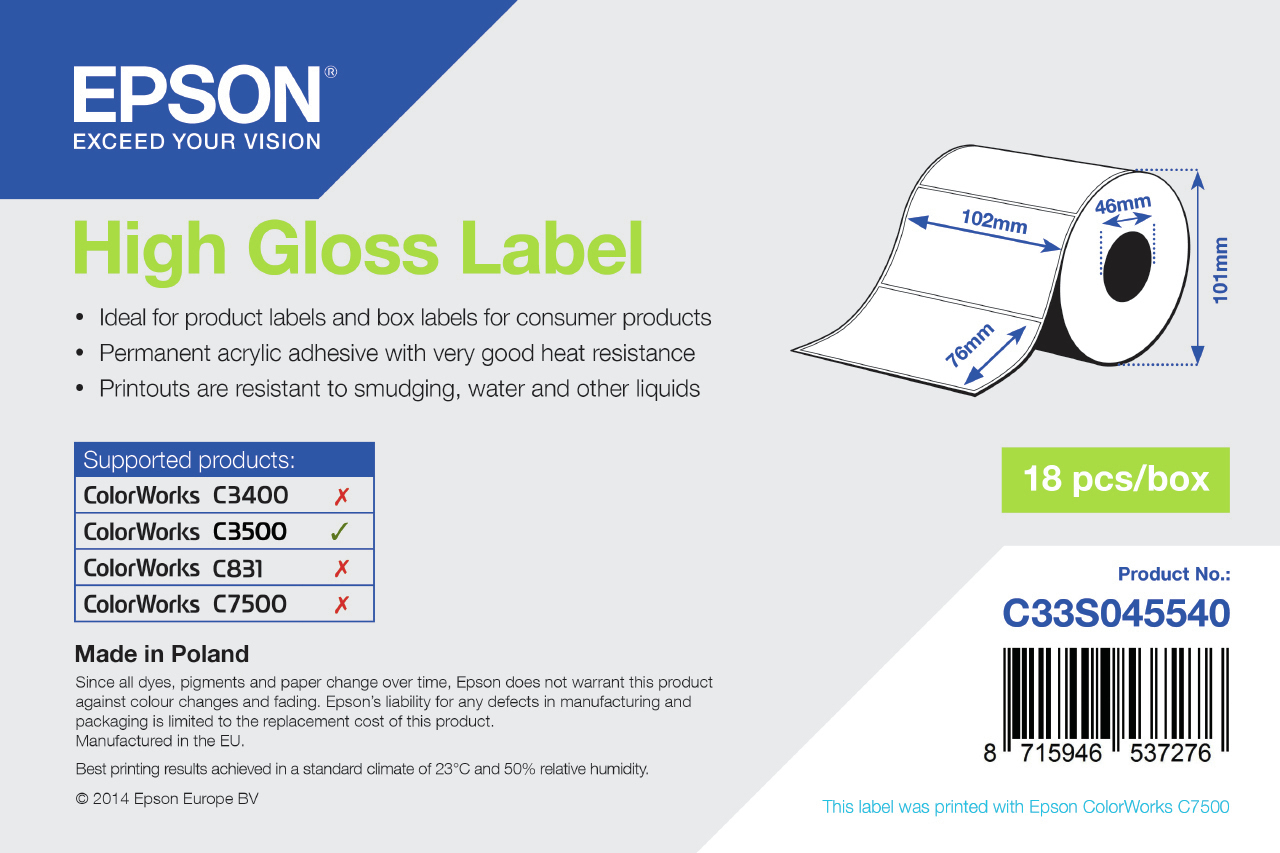 High Gloss Label - Die-cut High Gloss Label - Die-cut