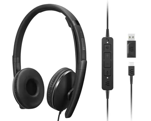 Lenovo 4XD1M45627 casque Avec fil Arceau USB Type-C Noir