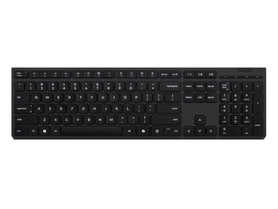 Lenovo 4Y41R64507 clavier maison/bureau RF sans fil + Bluetooth Belge, Anglais Noir