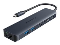 HYPER HD4003GL hub & concentrateur USB 3.2 Gen 1 (3.1 Gen 1) Type-C 10000 Mbit/s Bleu, Gris HYPER HD4003GL hub & concentrateur USB 3.2 Gen 1 (3.1 Gen 1) Type-C 10000 Mbit/s Bleu, Gris