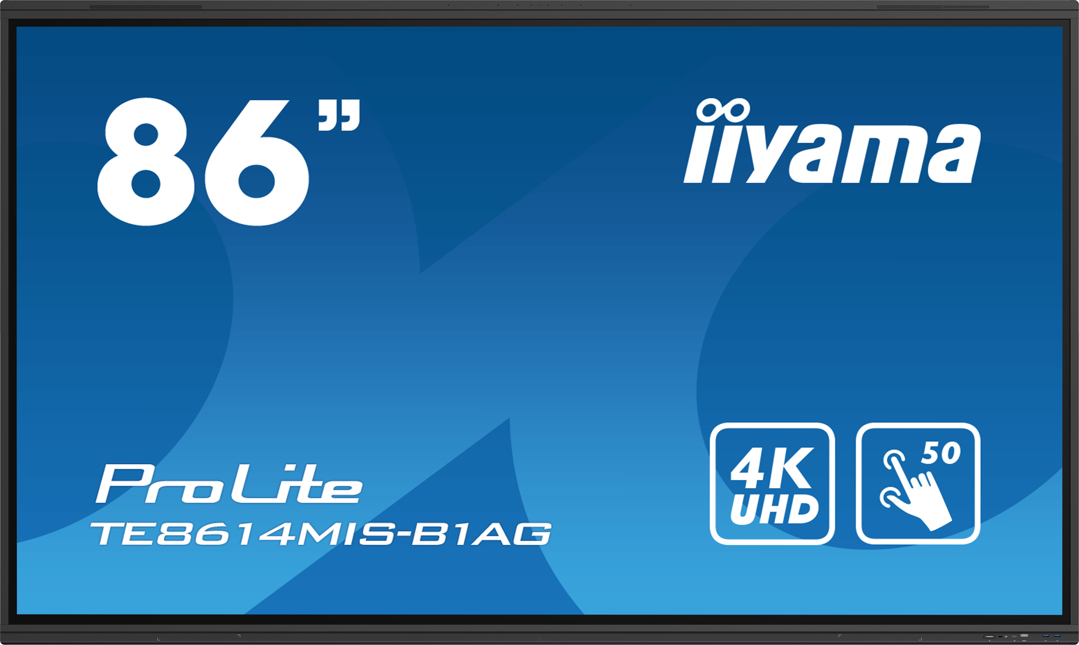 iiyama TE8614MIS-B1AG affichage de messages Écran plat interactif 2,17 m (85.6") LCD Wifi 435 cd/m² 4K Ultra HD Noir Écran tactile Intégré dans le processeur Android 24/7