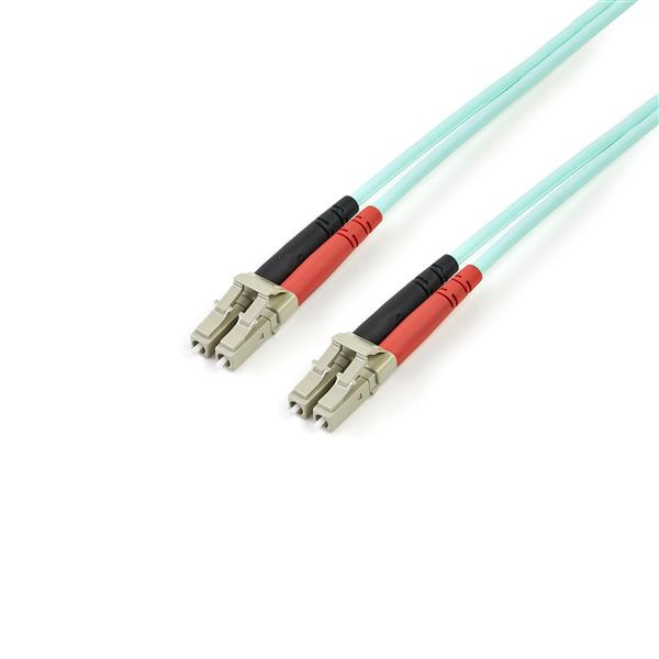 StarTech.com Câble Réseau Fibre Optique 10 Gb OM3 LC vers LC Mâle / Mâle - Duplex Multimode 50 / 125 LSZH Aqua 3 m