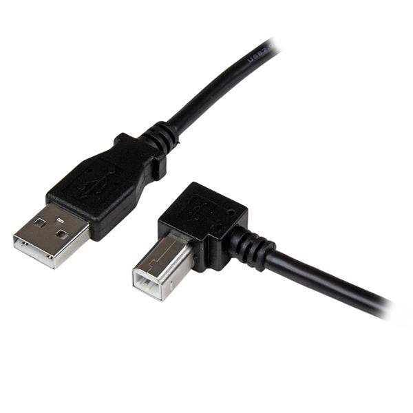 StarTech.com Câble USB 2.0 A vers USB B Coudé à droite Mâle / Mâle pour imprimante - 3 m - Noir