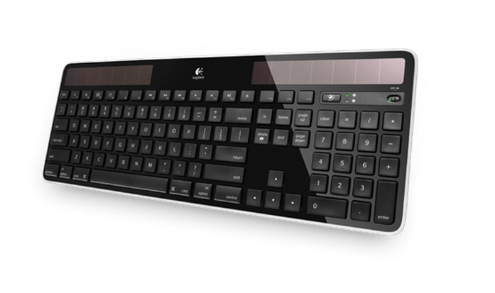 Logitech Wireless Solar Keyboard K750 clavier RF sans fil QWERTY Nordique Noir