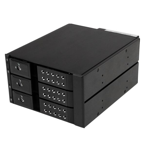 StarTech.com Rack Backplane Mobile en Aluminum Sans Tiroir pour 3 Disque Dur SAS II/SATA III 6Gbps, Hot Swap avec Ventilateur et Serrure StarTech.com Rack Backplane Mobile en Aluminum Sans Tiroir pour 3 Disque Dur SAS II/SATA III 6Gbps, Hot Swap avec Ventilateur et Serrure