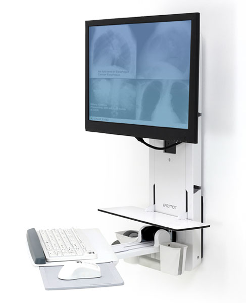 Ergotron Sit-Stand Vertical Lift, Patient Room