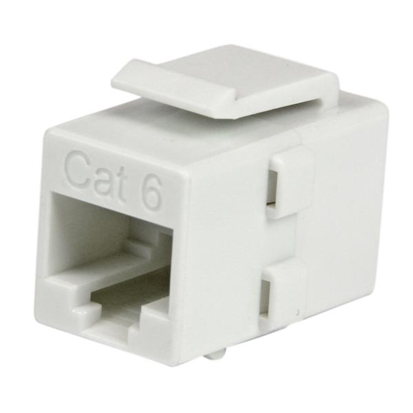 StarTech.com White Cat 6 RJ45 Keystone Jack Network Coupler F/F