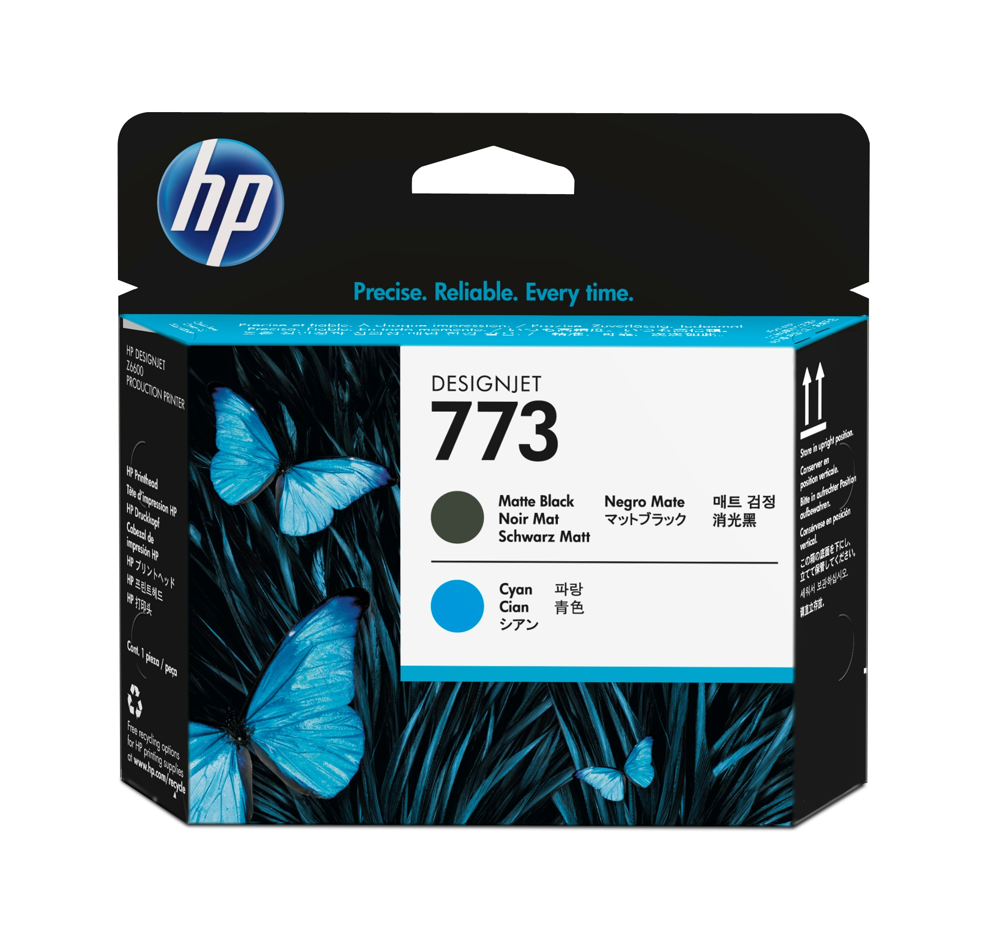 HP 773 tête d'impression DesignJet noir mat/cyan HP 773 tête d'impression DesignJet noir mat/cyan