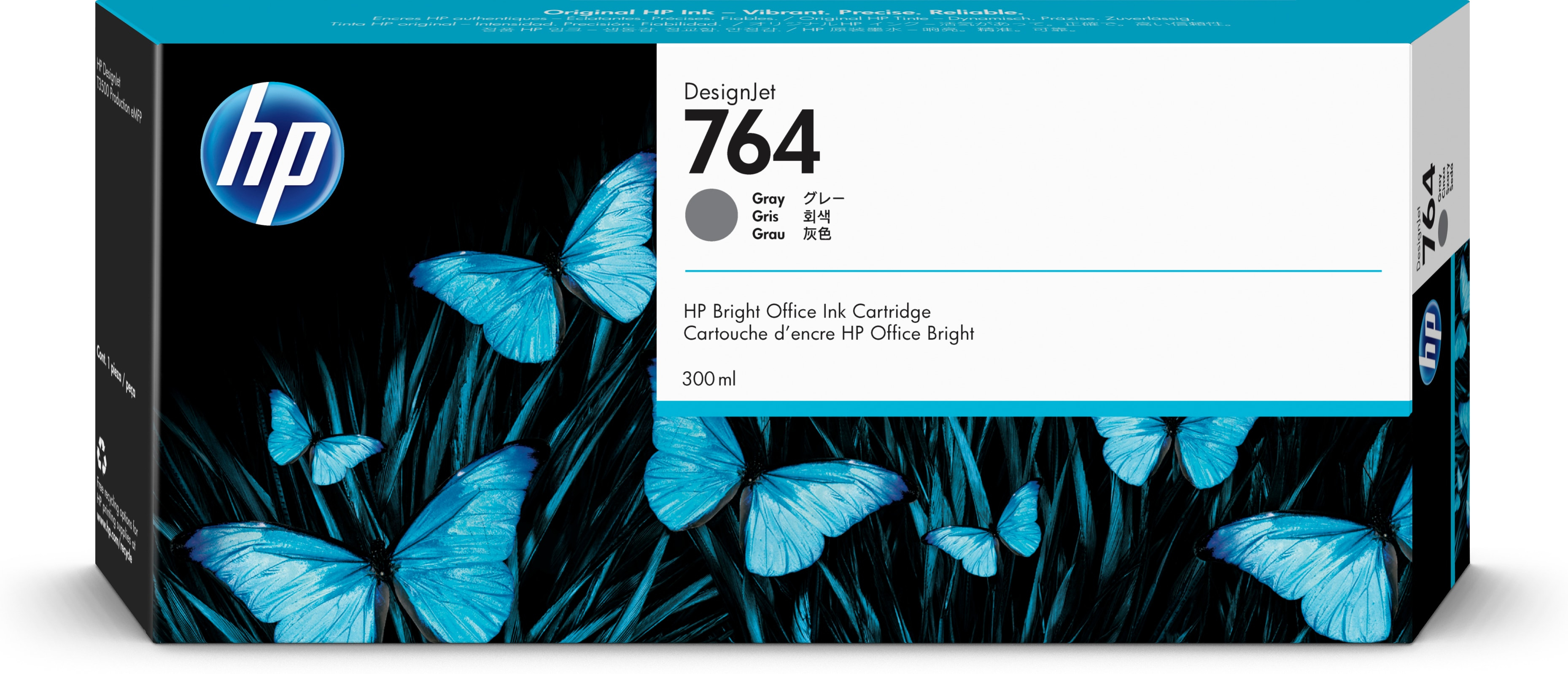 HP 764 300-ml Gray DesignJet Ink Cartridge cartouche d'encre 1 pièce(s) Original Gris HP 764 300-ml Gray DesignJet Ink Cartridge cartouche d'encre 1 pièce(s) Original Gris