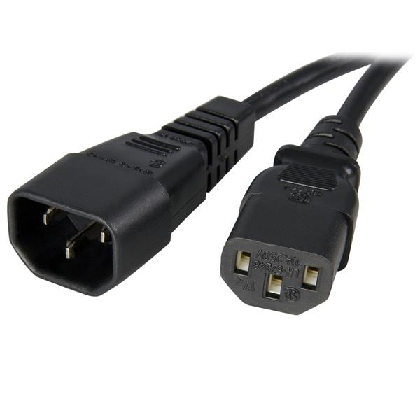 StarTech.com Câble / Cordon d'extension d'alimentation standard C13 vers C14 de 1m StarTech.com Câble / Cordon d'extension d'alimentation standard C13 vers C14 de 1m