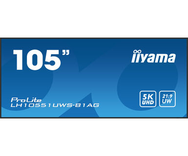 iiyama LH10551UWS-B1AG affichage de messages Panneau plat de signalisation numérique 2,66 m (104.7") LED 500 cd/m² Full HD Ultra large Noir 24/7 iiyama LH10551UWS-B1AG affichage de messages Panneau plat de signalisation numérique 2,66 m (104.7") LED 500 cd/m² Full HD Ultra large Noir 24/7