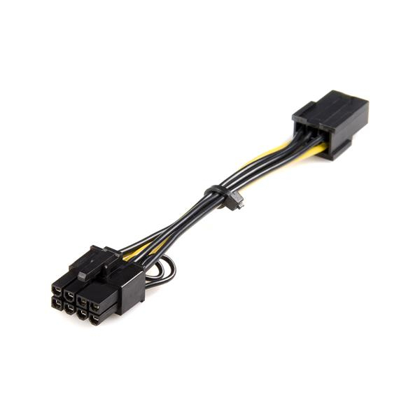 StarTech.com Câble adaptateur d'alimentation PCI Express à 6 broches vers 8 broches de 15 cm StarTech.com Câble adaptateur d'alimentation PCI Express à 6 broches vers 8 broches de 15 cm