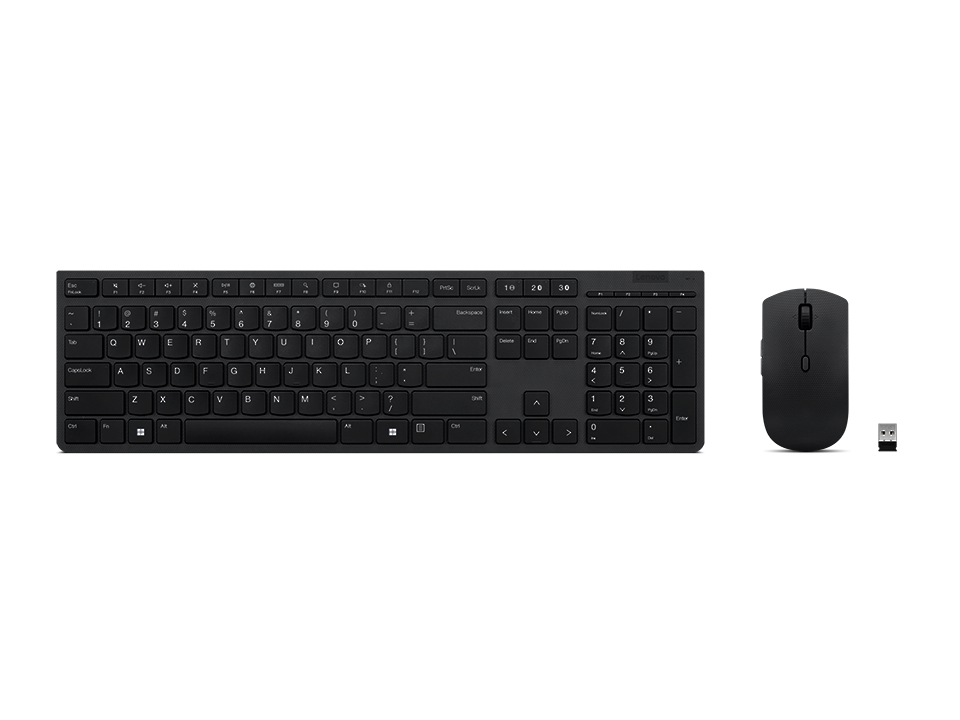 Lenovo 4X31K03968 clavier Souris incluse RF sans fil + Bluetooth Belge, Anglais Gris