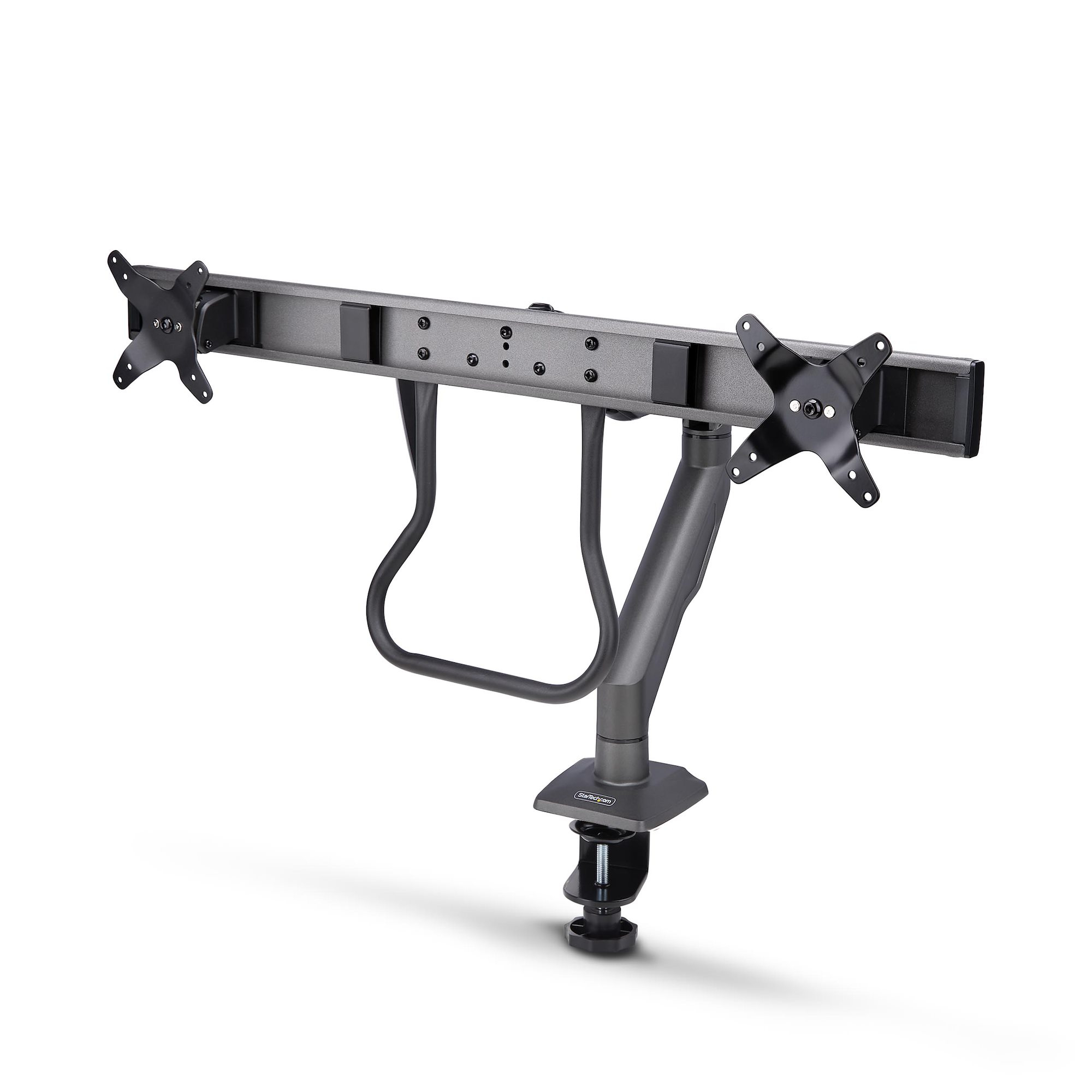 StarTech.com Bras pour Double Moniteur avec Barre Transversale, Écrans Jusqu'à 27", VESA 75x75/100x100, Max 15kg, Pince en C, Entièrement Articulé, Ressort Mécanique, TAA StarTech.com Bras pour Double Moniteur avec Barre Transversale, Écrans Jusqu'à 27", VESA 75x75/100x100, Max 15kg, Pince en C, Entièrement Articulé, Ressort Mécanique, TAA
