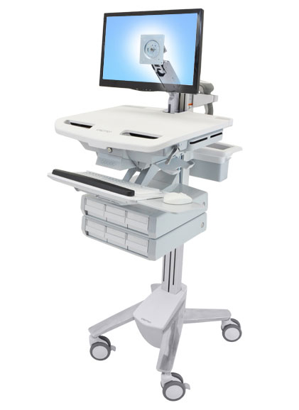 STYLEVIEW CART WITH LCD ARM 6 DRAWERS STYLEVIEW CART WITH LCD ARM 6 DRAWERS