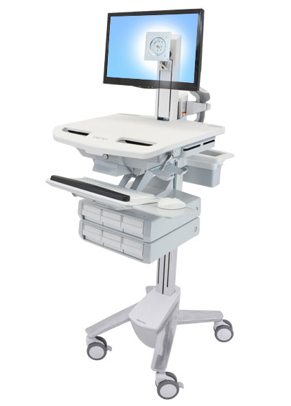 STYLEVIEW CART WITH LCD PIVOT 6 DRAWERS STYLEVIEW CART WITH LCD PIVOT 6 DRAWERS