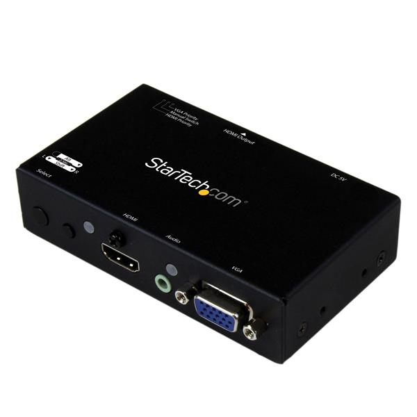StarTech.com Switch 2x1 HDMI et VGA vers HDMI avec convertisseur VGA vers HDMI et commutation prioritaire - 1080p
