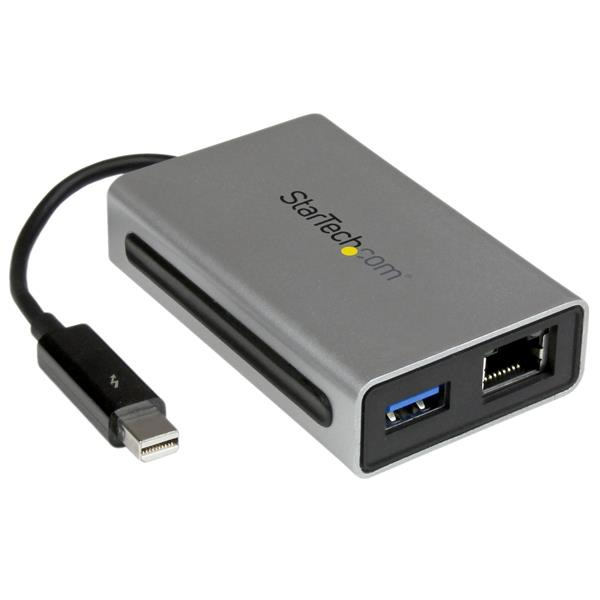 StarTech.com Adaptateur Thunderbolt vers Gigabit Ethernet plus USB 3.0 StarTech.com Adaptateur Thunderbolt vers Gigabit Ethernet plus USB 3.0