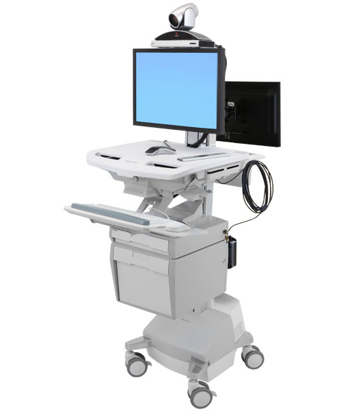 CART WITH BACK-TO-BACK MONITOR SLA CART WITH BACK-TO-BACK MONITOR SLA