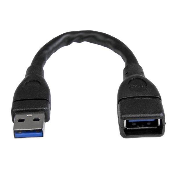 StarTech.com Câble d'extension USB 3.0 de 15cm - Rallonge USB A vers A - M/F - Noir StarTech.com Câble d'extension USB 3.0 de 15cm - Rallonge USB A vers A - M/F - Noir