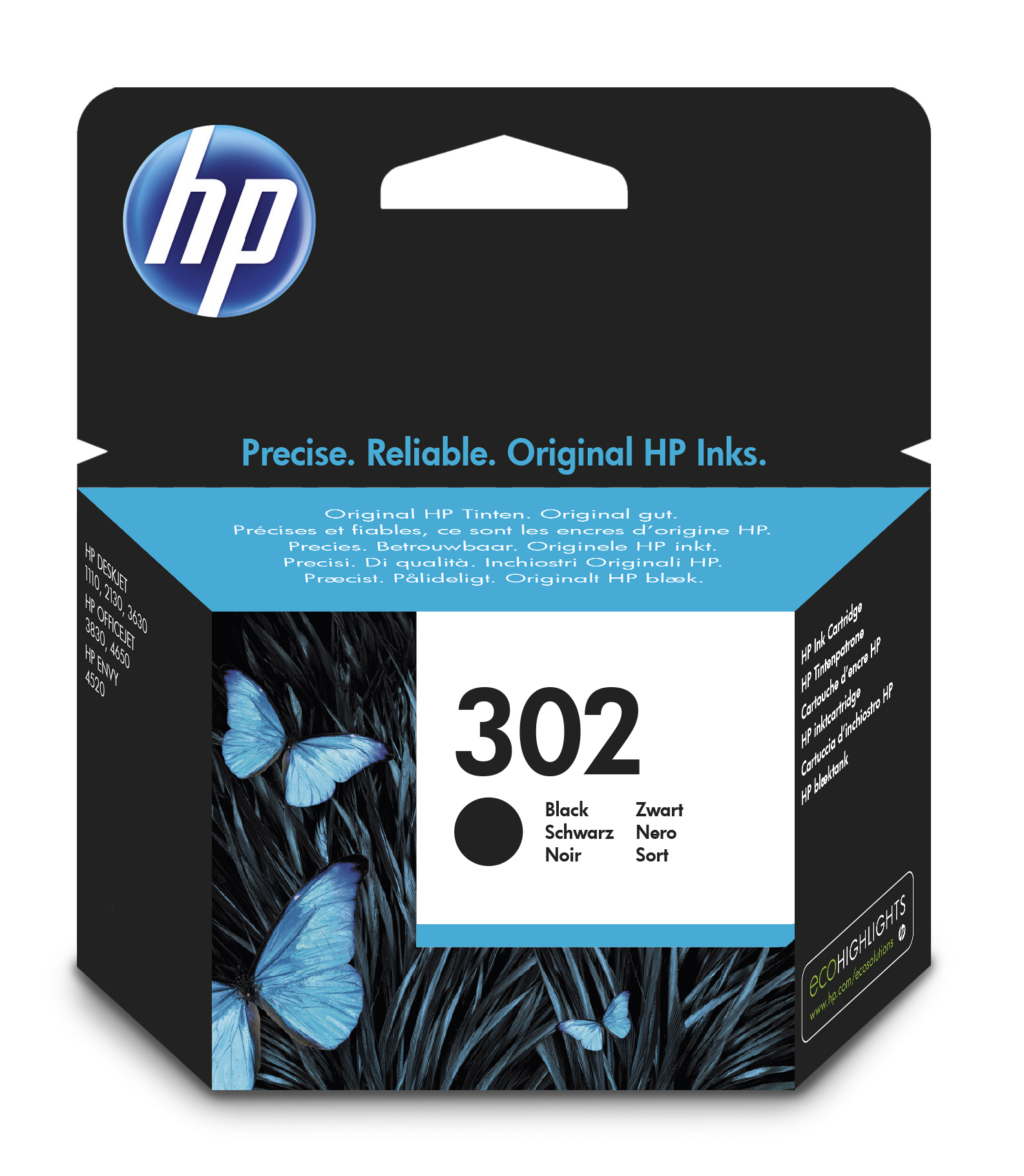 HP 302 Cartouche d’encre noire authentique