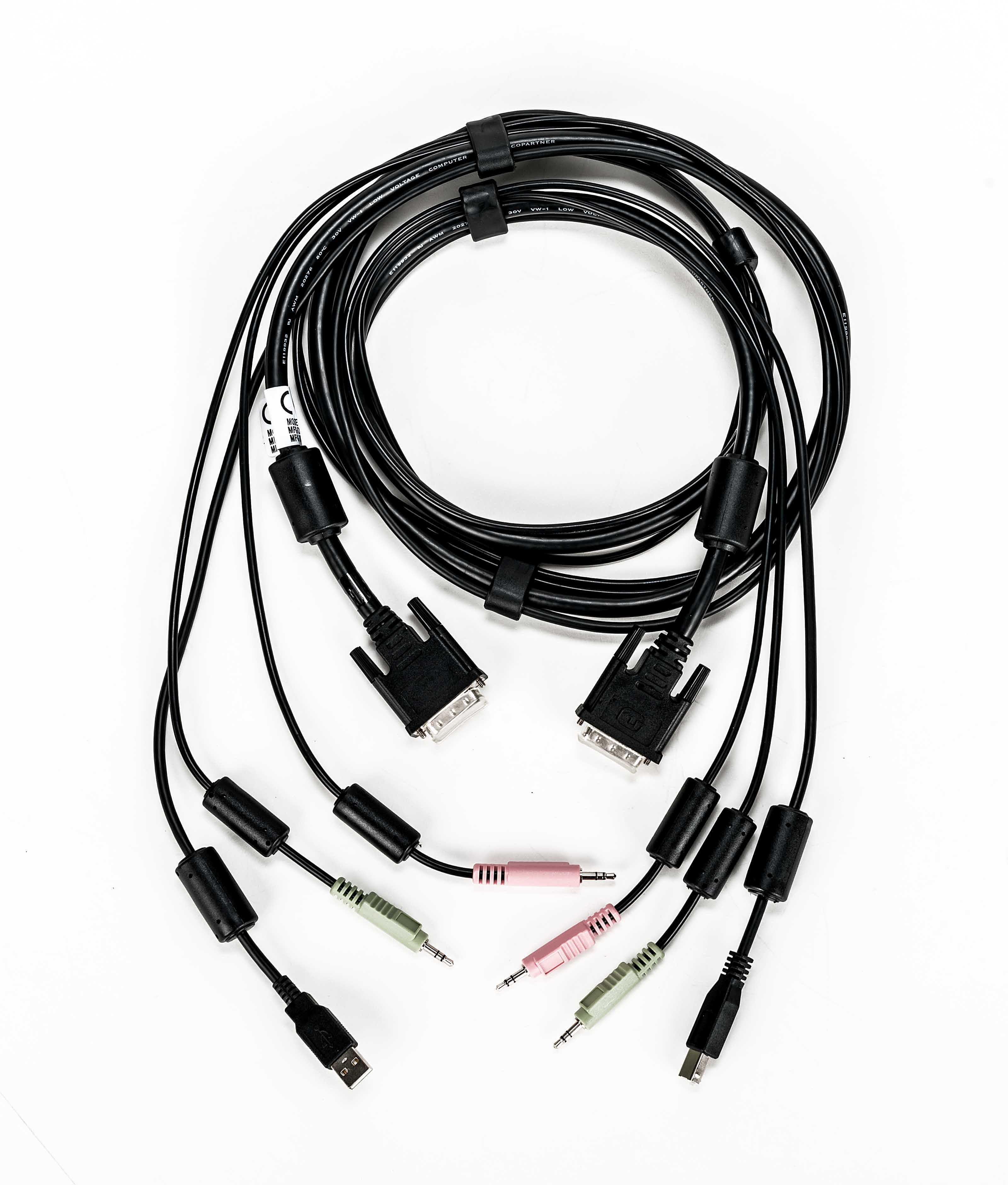 CABLE ASSY 1-DVI-I/1-USB/2-AUDIO 6FT