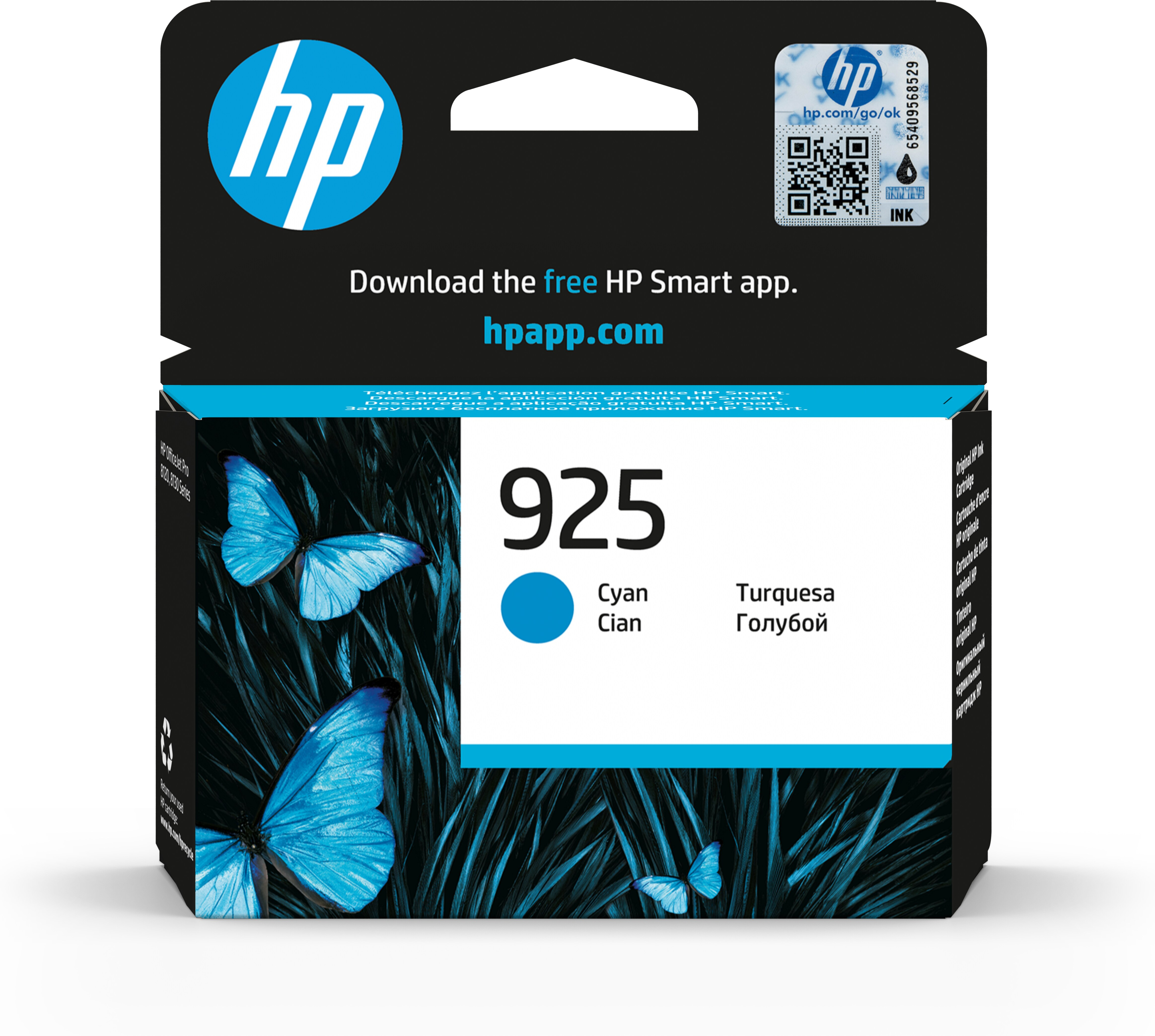HP 925 Cyan Original Ink Cartridge HP 925 Cyan Original Ink Cartridge