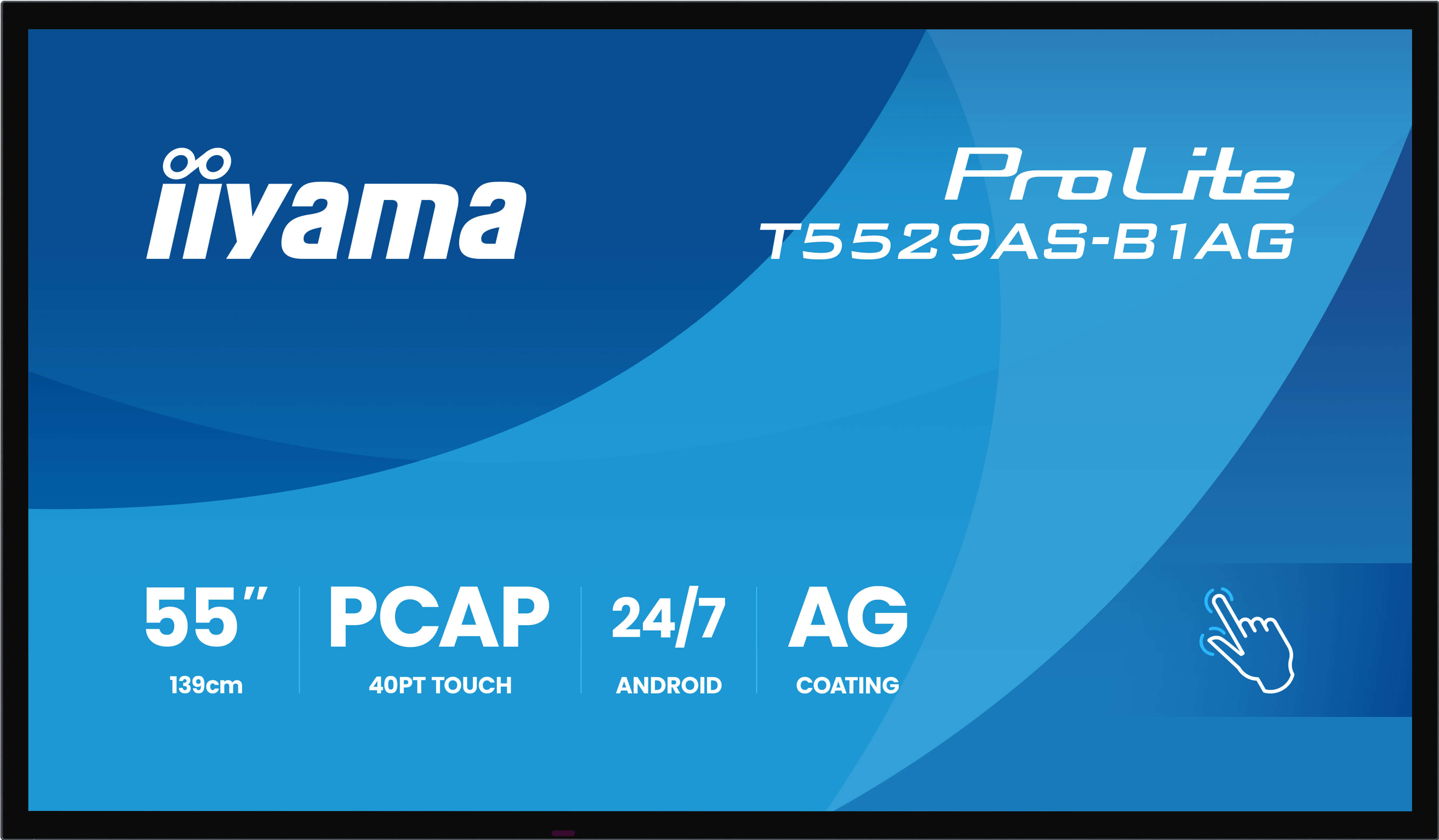 iiyama T4329AS-B1AG Écran plat interactif 138,7 cm (54.6") LED Wifi 500 cd/m² 4K Ultra HD Noir Écran tactile Intégré dans le processeur Android 24/7 iiyama T4329AS-B1AG Écran plat interactif 138,7 cm (54.6") LED Wifi 500 cd/m² 4K Ultra HD Noir Écran tactile Intégré dans le processeur Android 24/7