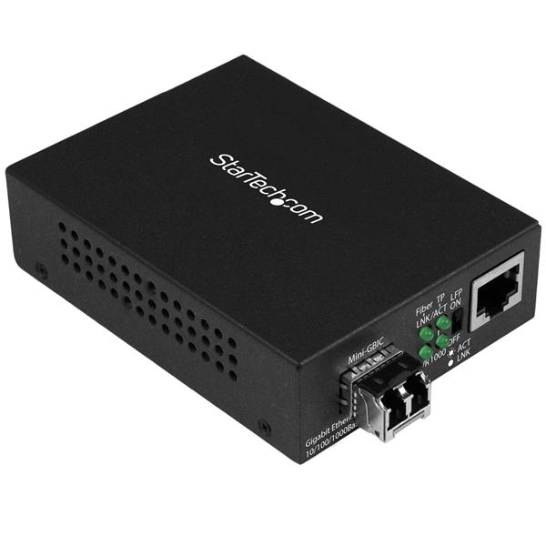 StarTech.com Convertisseur de média Gigabit Ethernet fibre optique multimode compact avec SFP