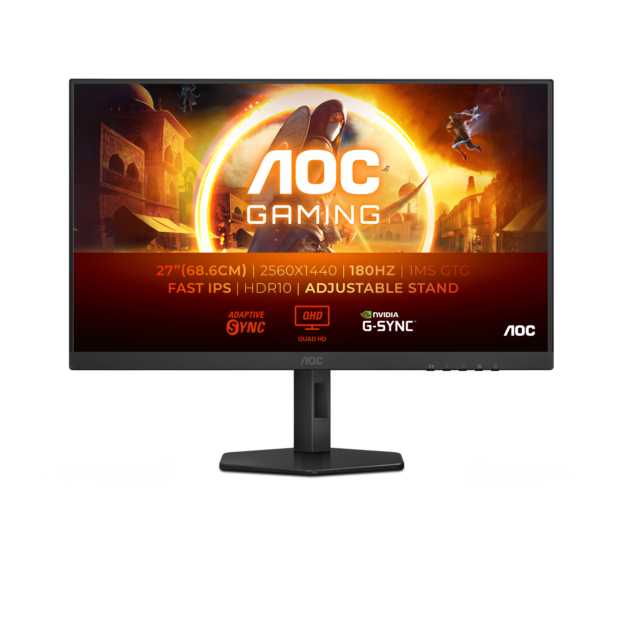 AOC G4 Q27G4XF écran plat de PC 68,6 cm (27") 2560 x 1440 pixels Quad HD LED AOC G4 Q27G4XF écran plat de PC 68,6 cm (27") 2560 x 1440 pixels Quad HD LED