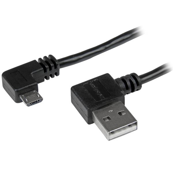 StarTech.com Câble USB A vers Micro B de 2 m avec connecteurs coudés à angle droit - M/M - Noir StarTech.com Câble USB A vers Micro B de 2 m avec connecteurs coudés à angle droit - M/M - Noir