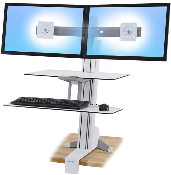 Ergotron WorkFit-S Dual Workstation with Worksurface Standing Desk Ergotron WorkFit-S Dual Workstation with Worksurface Standing Desk