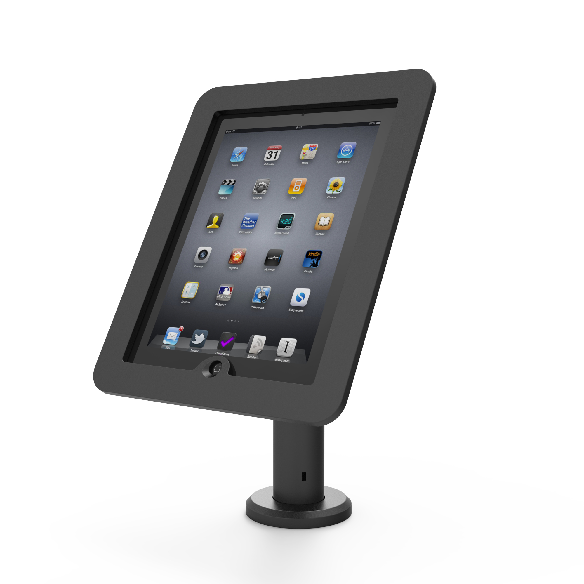 Compulocks Rise VESA Monitor Security Lock Counter Top Kiosk Stand 8" For Tablets And Other Devices