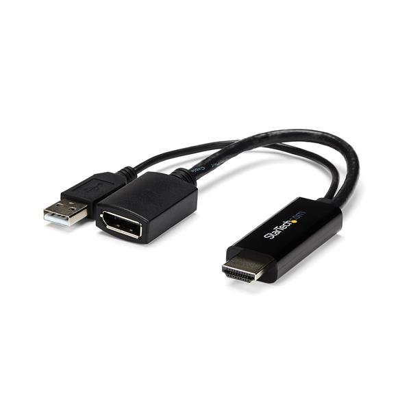 StarTech.com Adaptateur HDMI vers DisplayPort 4K alimenté par USB StarTech.com Adaptateur HDMI vers DisplayPort 4K alimenté par USB