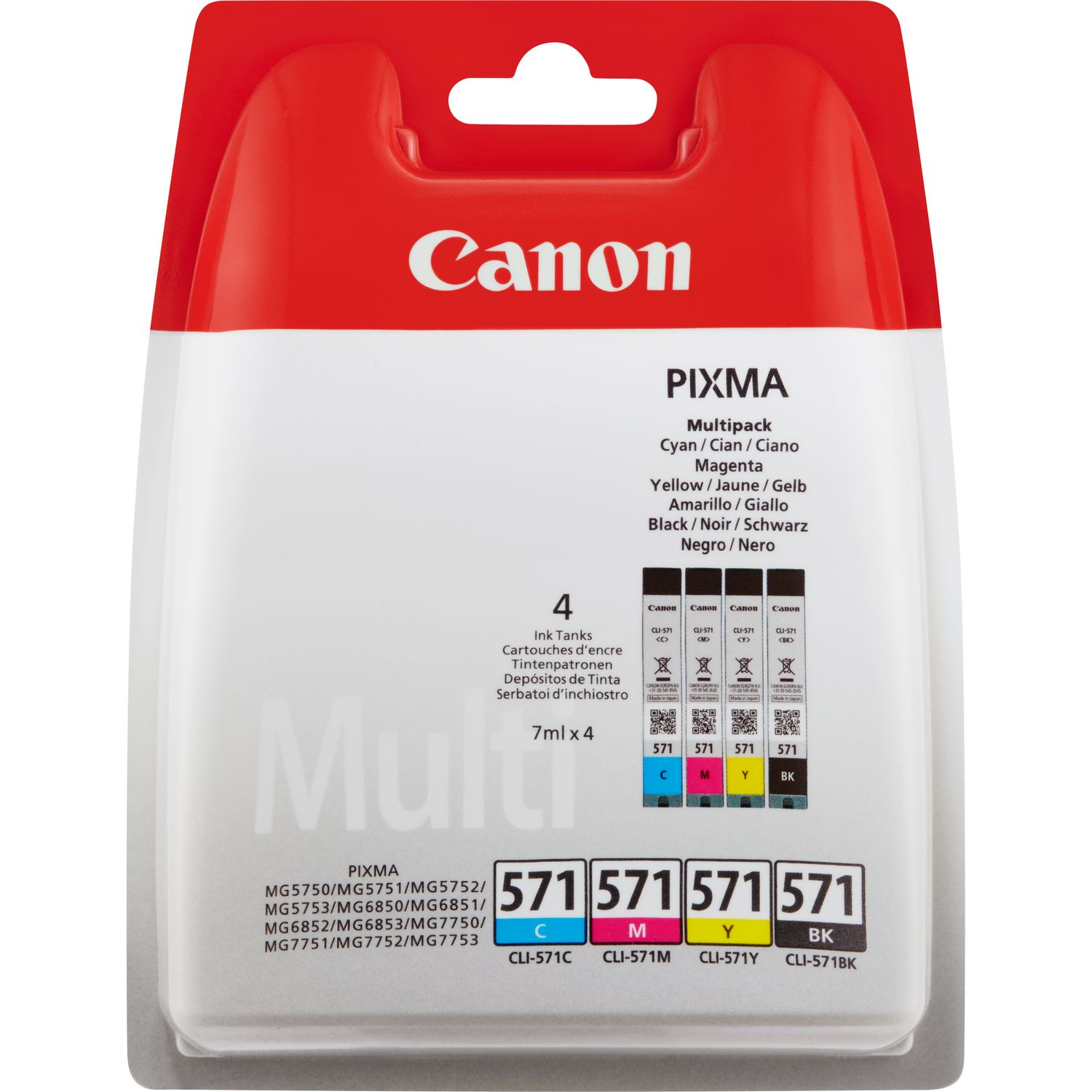 Canon CLI-571 C/M/Y/BK Multipack Canon CLI-571 C/M/Y/BK Multipack